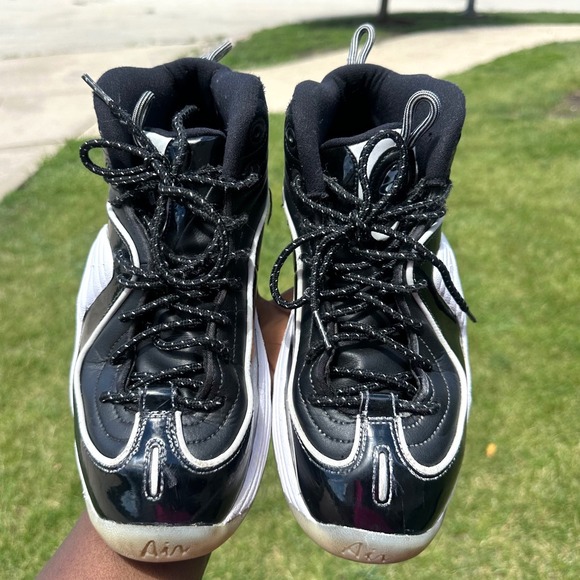Nike Air Penny 2 Black White Patent Leather  Athletic Shoes Men\'s Size 9.5 main image 5